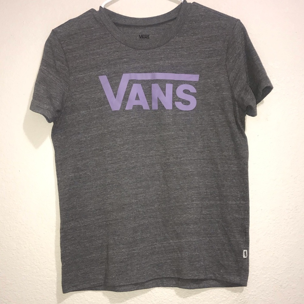 Grey and Purple Vans T shirt :)